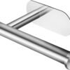 Toilet Roll Holder Wall Mounted - Stainless Steel Made Waterproof & Rust Resistant Self Adhesive Paper Towel Holder for Bathroom & Kitchen – Easy Installation Without Drilling