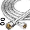 1.75M Shower Hose | 69" | Stainless Steel Shower Head Hose | Universal Fit Replacement Shower Pipe| Anti-Kink Hose with 2 Washers| Durable and Flexible(Chrome)
